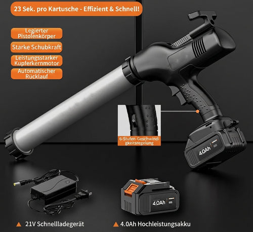 Akku-Kartuschenpresse für Silikon & Klebstoff – Elektrische Kartuschenpistole