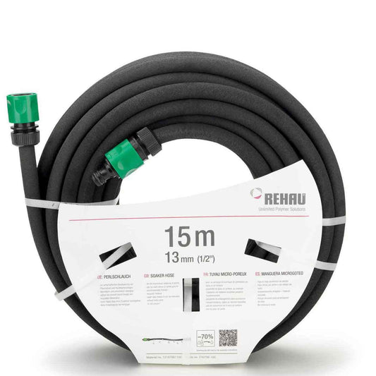 Rehau Perlschlauch, 13mm, 15m inkl. Anschlussarmaturen (1/2")